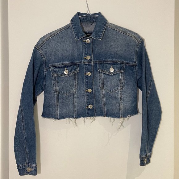Forever 21 Cropped Denim Jacket - Picture 1 of 4